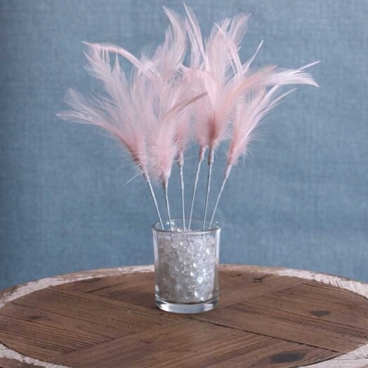 Narrow Feather - Baby Pink