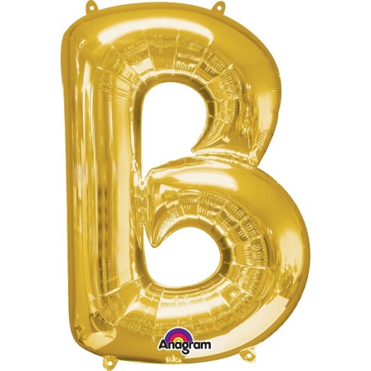 Large Gold Letter B Foil Balloon