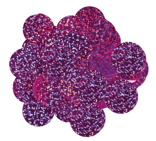 10mm Holographic Foil Confetti - Fuchsia