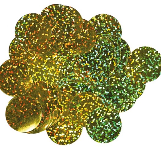 10mm Holographic Foil Confetti - Gold