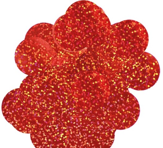 10mm Holographic Foil Confetti - Red