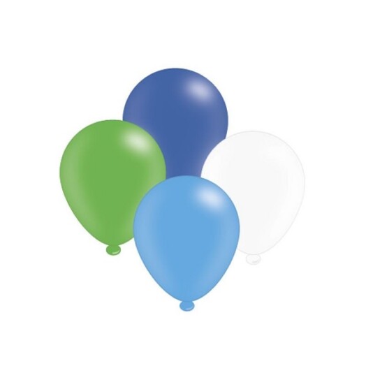 Pack of 8 Blue Mix Latex Balloons