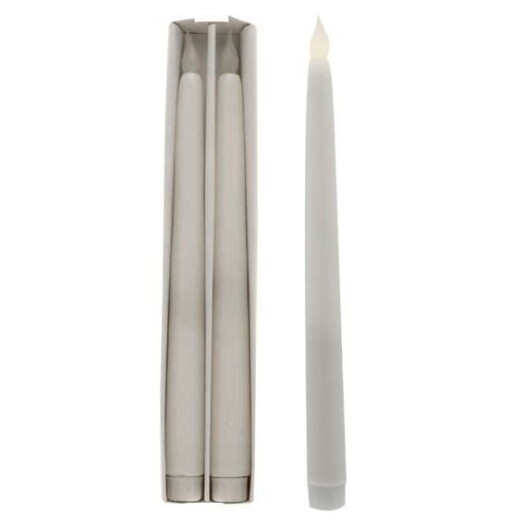 2 LED Taper Candles - Cream