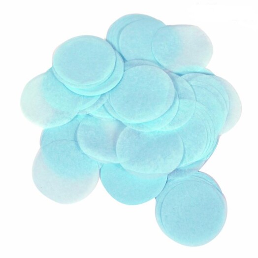 14g Light Blue Round Tissue Paper Confetti - 25mm