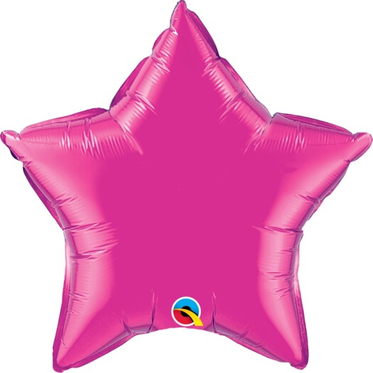 Unpackaged 36" Magenta Star Foil Balloon