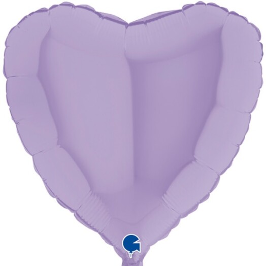 Unpackaged 36" Matte Lilac Heart Foil Balloon