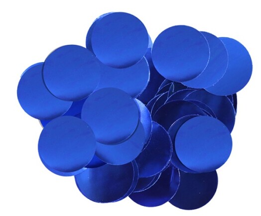 10mm Metallic Foil Confetti - Blue