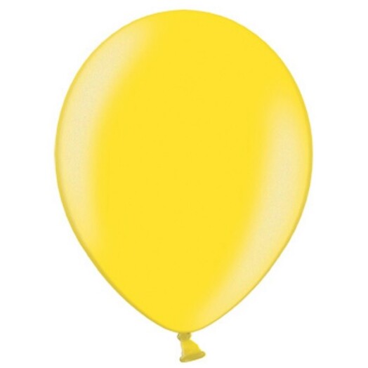 5 Inch Metallic Citrus Yellow Latex Balloons 100ct