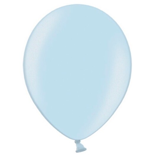 5 Inch Metallic Light Blue Latex Balloons 100ct