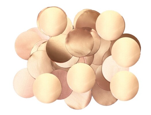 25mm Metallic Pearl Foil Confetti - Rose Gold