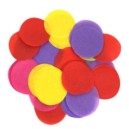 14g Mixed Colour Round Tissue Paper Confetti - 15mm