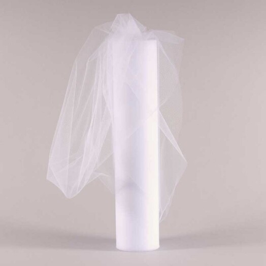 30cm x 25yds Tulle White