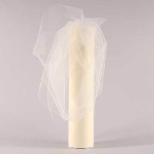 30cm x 25yds Tulle Ivory