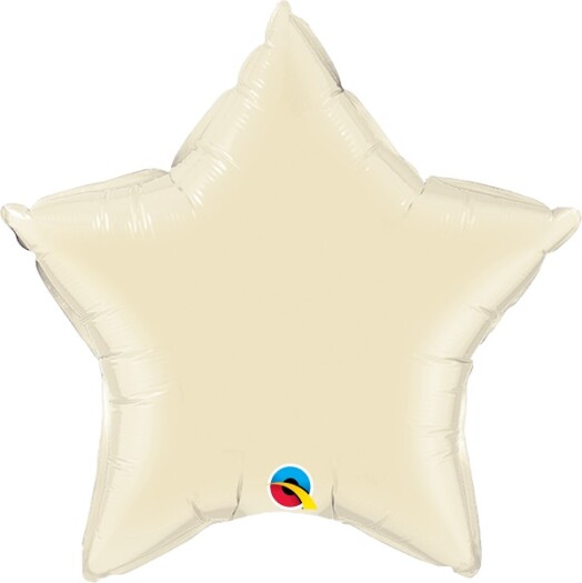 Unpackaged 20" Pearl Ivory Star Foil Balloon