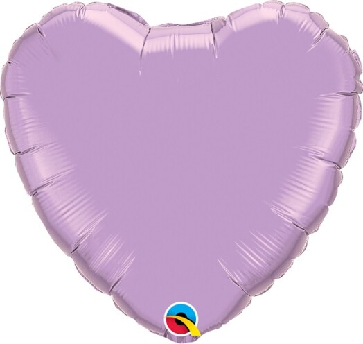 Unpackaged 18" Pearl Lavender Heart Foil Balloon