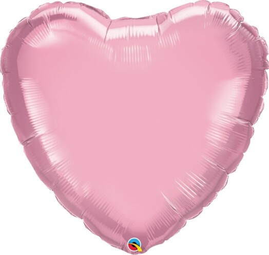 Unpackaged 18" Pearl Pink Heart Foil Balloon