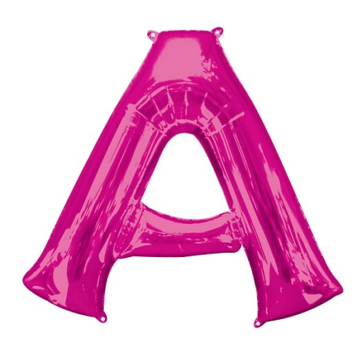 Large Pink Letter A Foil Balloon