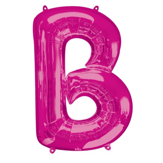 Large Pink Letter B Foil Balloon