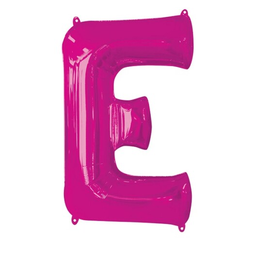 Large Pink Letter E Foil Balloon