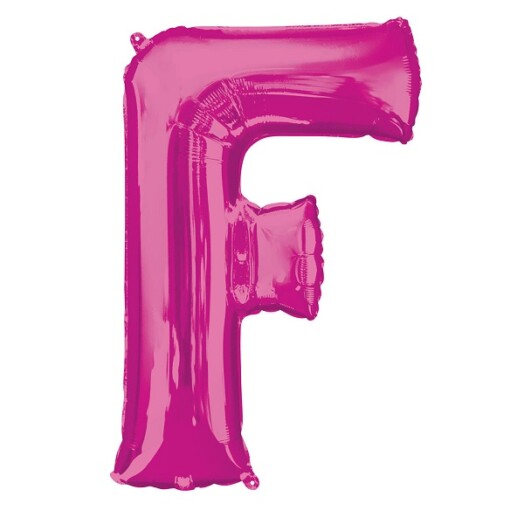 16" Mini Shape Letter Balloon F - Pink