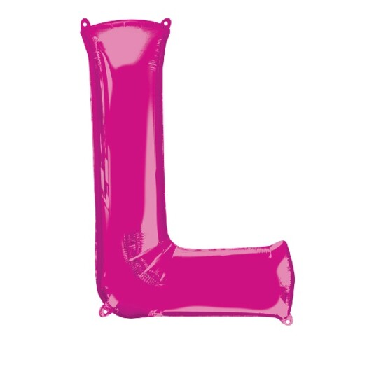 Large Pink Letter L Foil Balloon