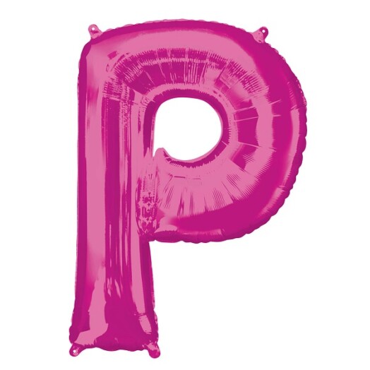 Large Pink Letter P Foil Balloon