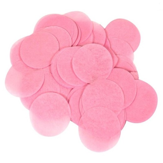 14g Light Pink Round Tissue Paper Confetti - 15mm