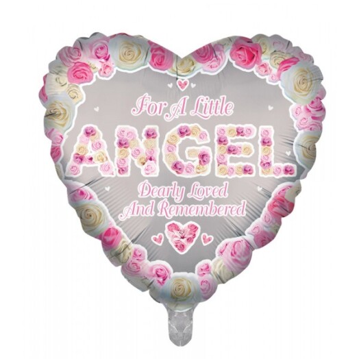 18 Inch Angel Pink Remembrance Foil Balloon