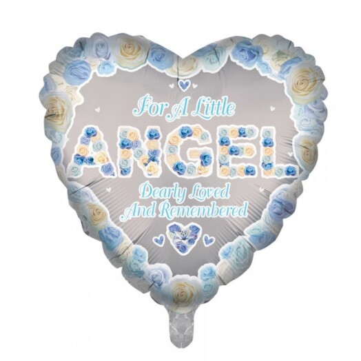 18 Inch Angel Blue Remembrance Foil Balloon