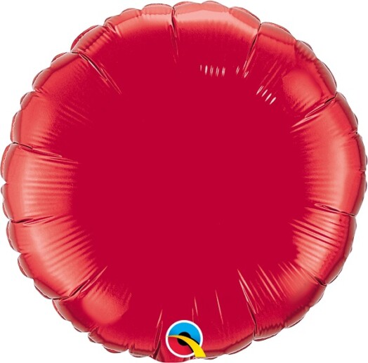 Unpackaged 18" Ruby Red Round Foil Balloon