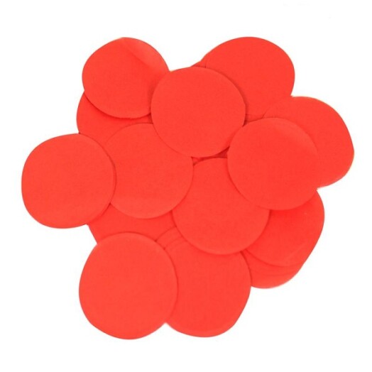 14g Red Round Tissue Paper Confetti - 15mm