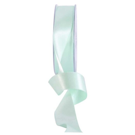 25mm Double Faced Satin Ribbon Mint Green