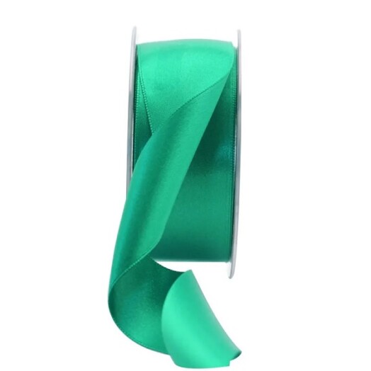 38mm Double Faced Satin Ribbon Emerald Green