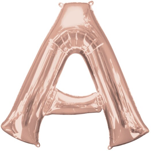 Large Rose Gold Letter A Foil Balloon