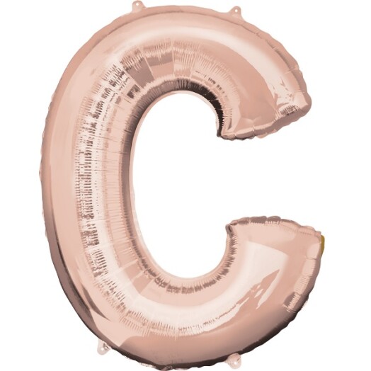 Large Rose Gold Letter C Foil Balloon