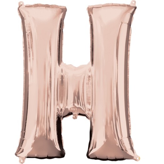 Large Rose Gold Letter H Foil Balloon