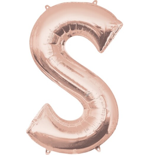 Large Rose Gold Letter S Foil Balloon