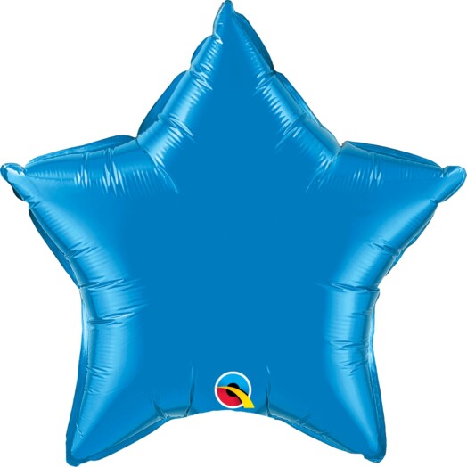 Unpackaged 20" Sapphire Blue Star Foil Balloon