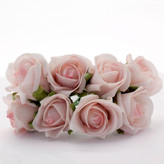 Large Foam Rose Bud - Pale Pink