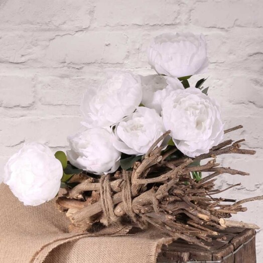 King Peony Bunch White