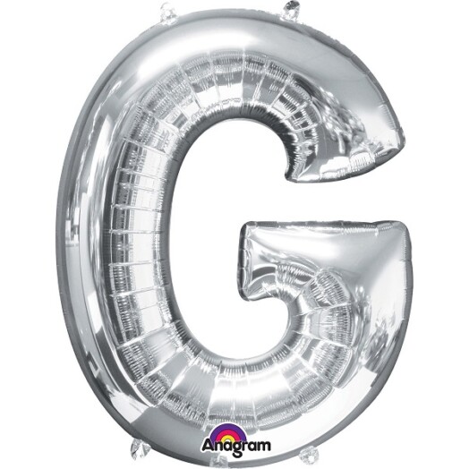 Large Silver Letter G Foil Balloon