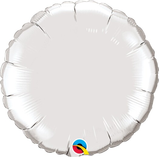 Unpackaged 18" Silver Round Foil Balloon