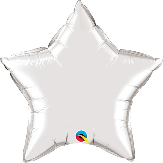 Unpackaged 20" Silver Star Foil Balloon