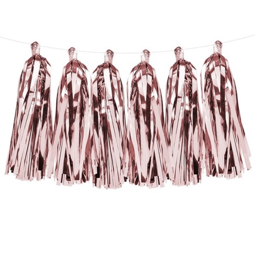 Foil Tassel Garland - Rose Gold