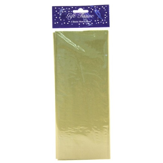 3 Sheets Tissue Paper - Metallic Gold