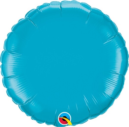 Unpackaged 18" Turquoise Round Foil Balloon